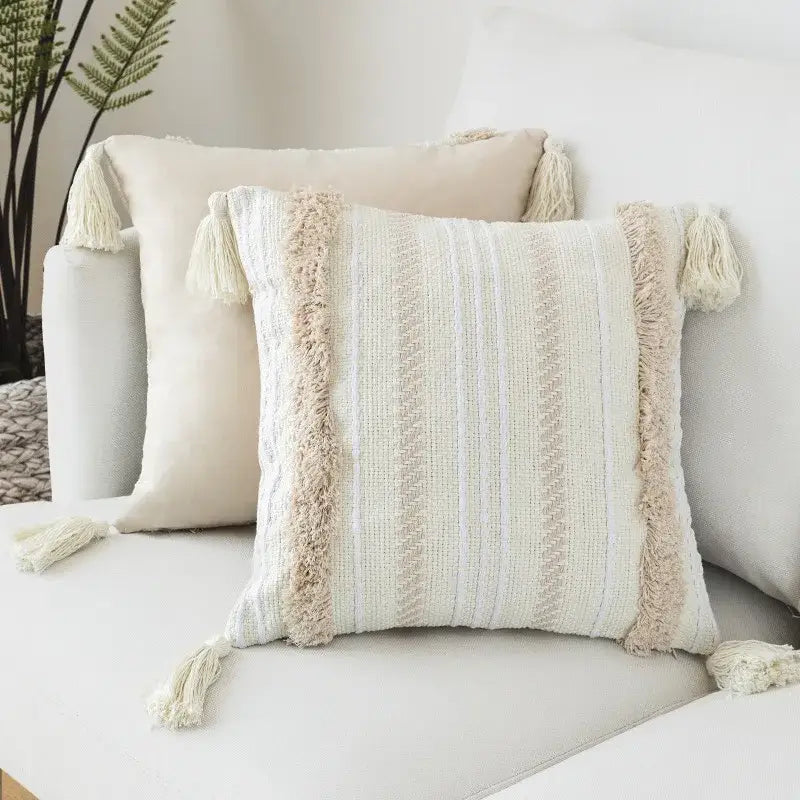 Cream Geometric Cushion 60cm Cover