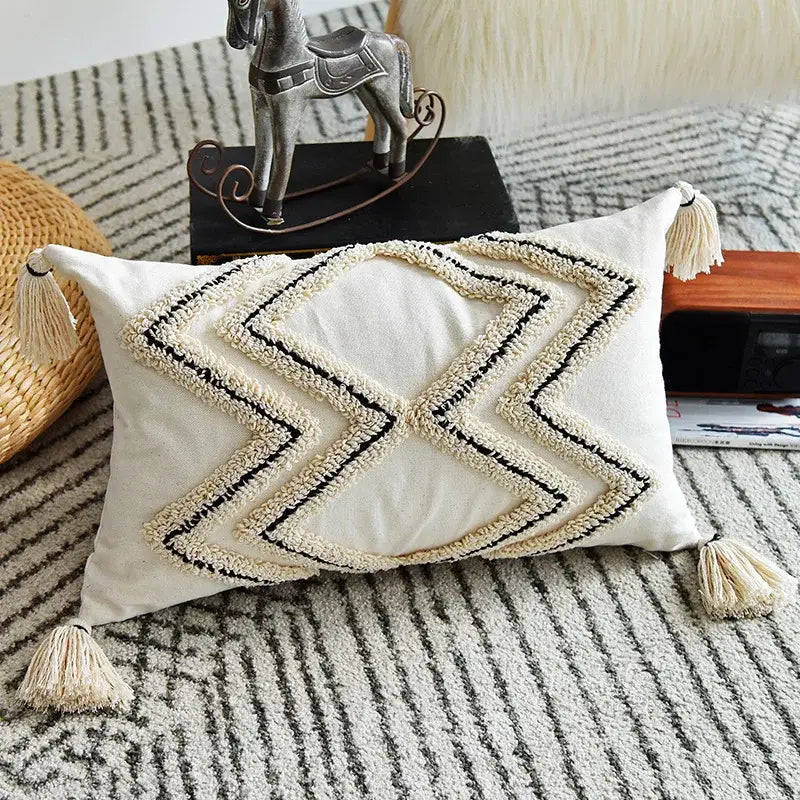 Cream Geometric Cushion 60cm Cover