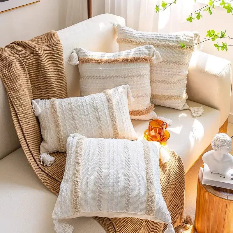 Cream Geometric Cushion 60cm Cover