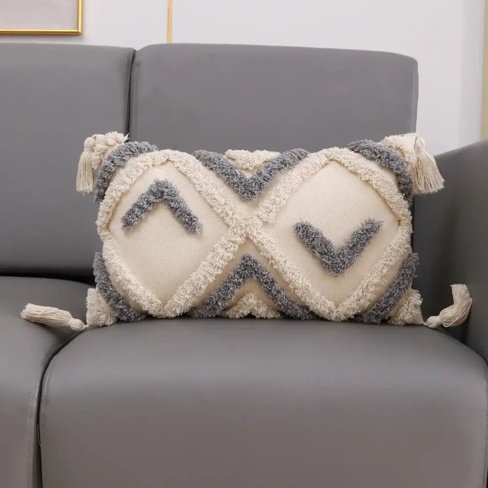 Cream Geometric Cushion 60cm Cover