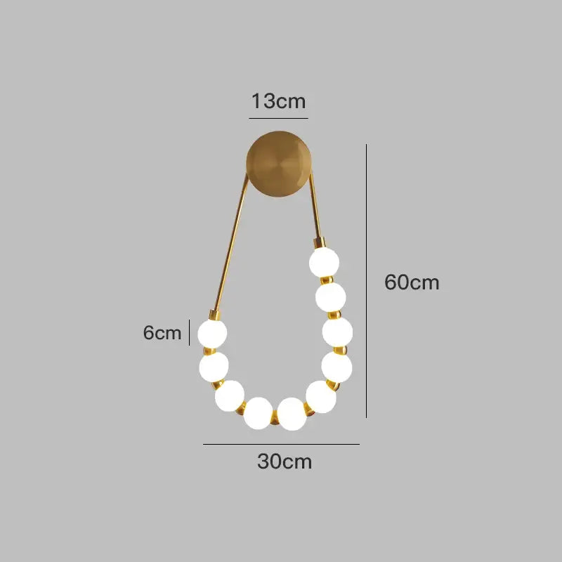 Cream Gold Globe Wall Sconce