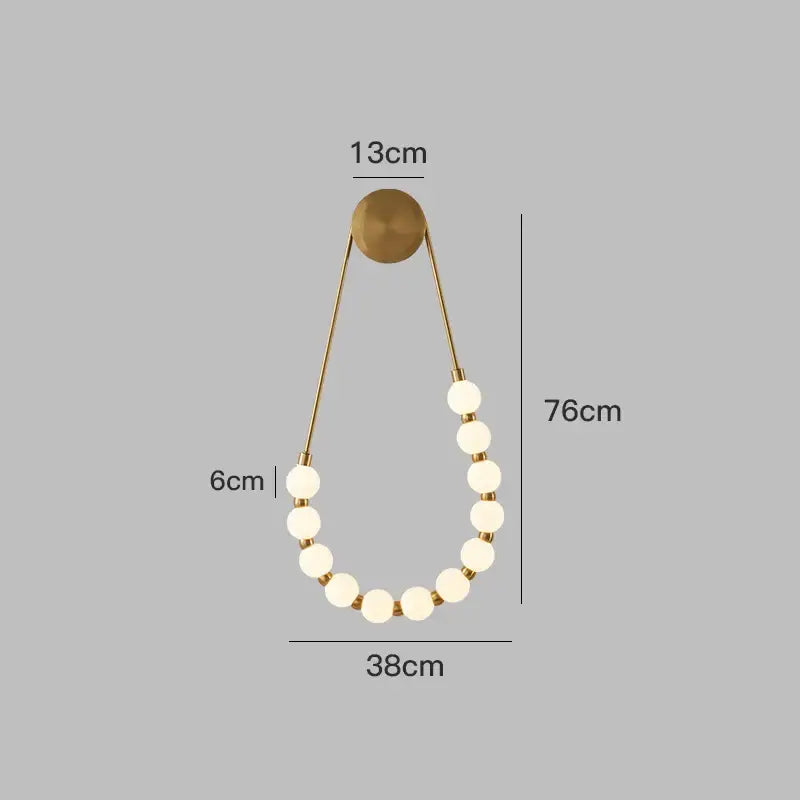 Cream Gold Globe Wall Sconce