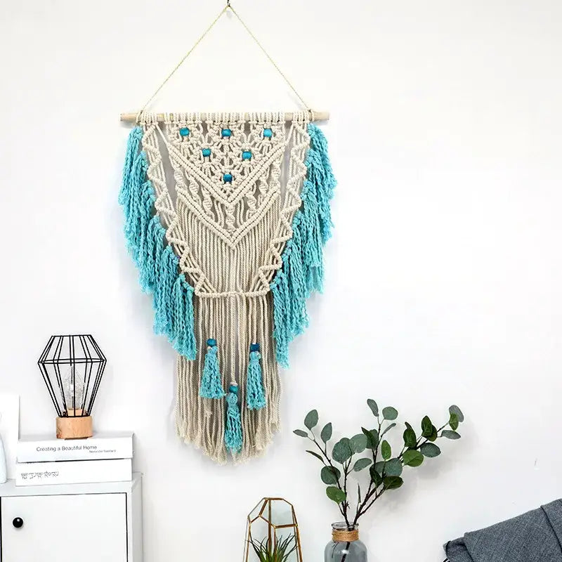 Lavender Macrame Cotton Tapestry