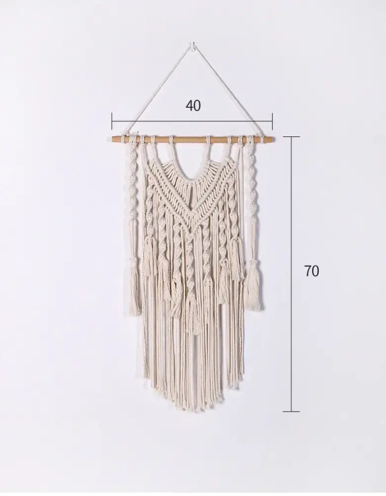 Lavender Macrame Cotton Tapestry
