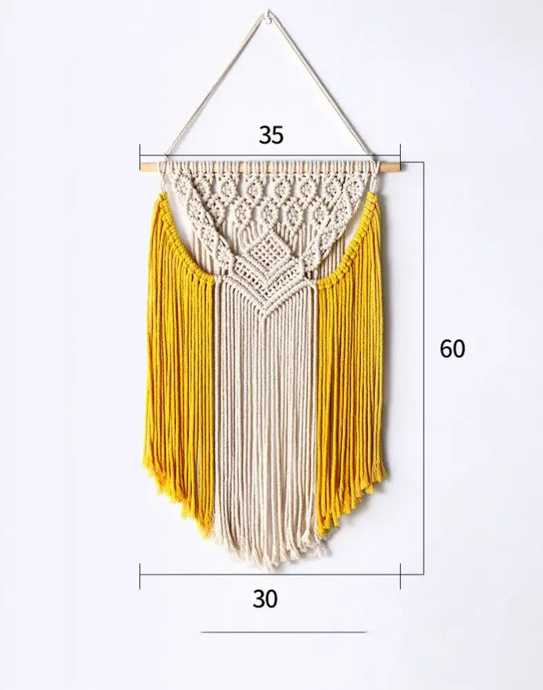 Lavender Macrame Cotton Tapestry