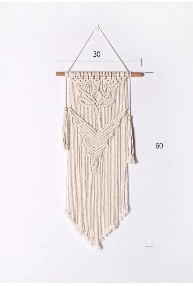 Lavender Macrame Cotton Tapestry
