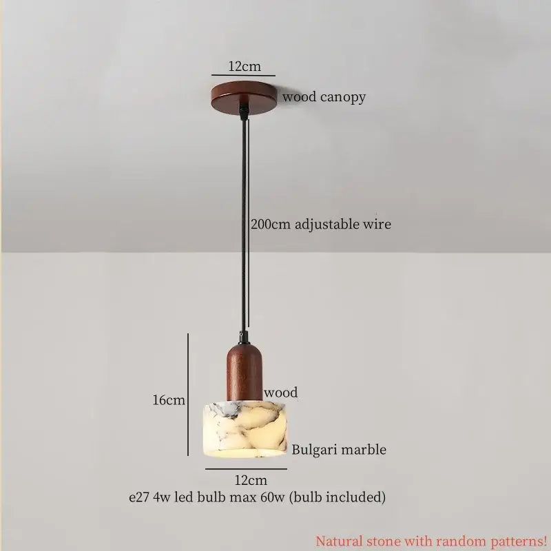 Marble LED Pendant Light for Kitchen Island