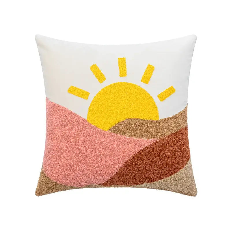 Cream Embroidery Cushion Cover