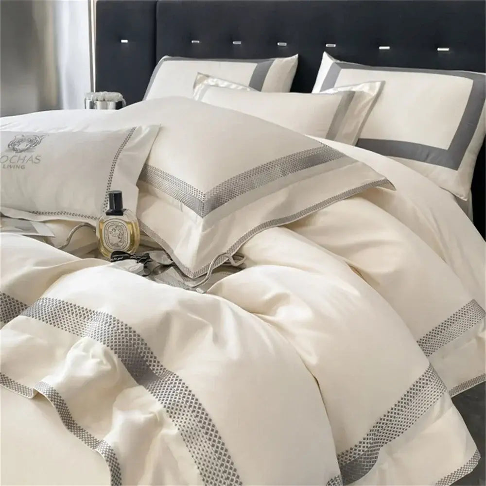 Cream Satin Cotton Bedding