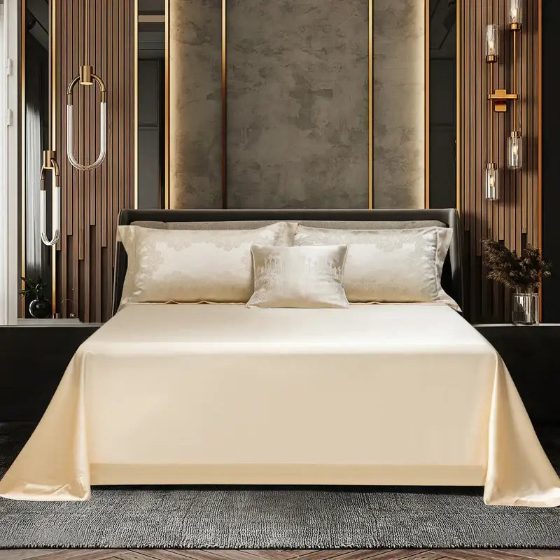Cream Jacquard Cotton Bedding
