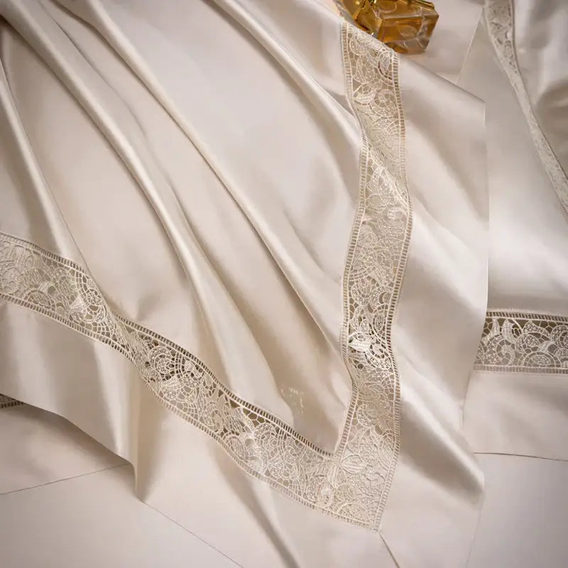 Silver Damask Lyocell Bedding Set