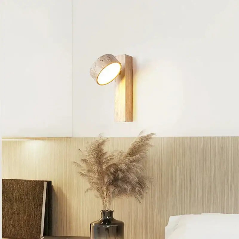 Walnut Concrete Sconce Lamp