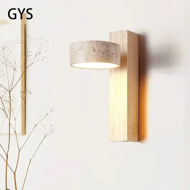 Walnut Concrete Sconce Lamp