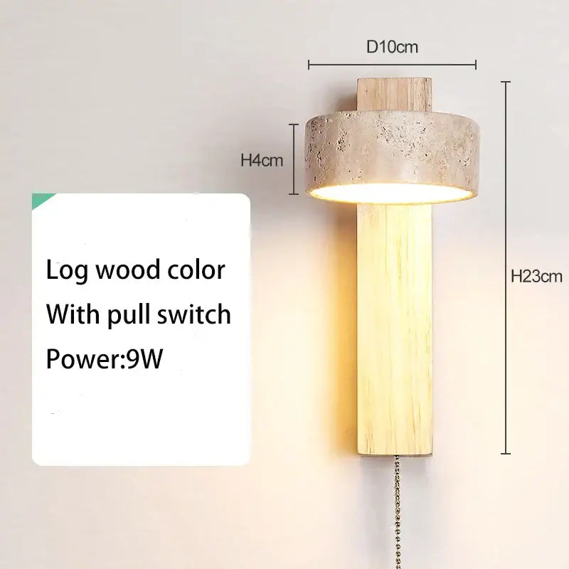Walnut Concrete Sconce Lamp