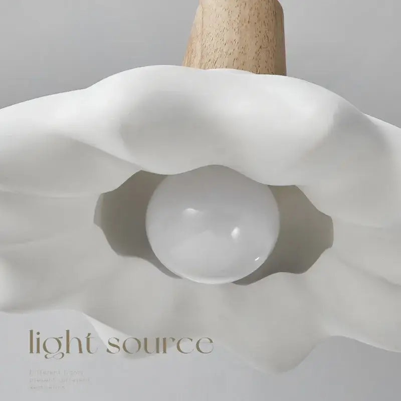 Wood Flower Chandelier Light