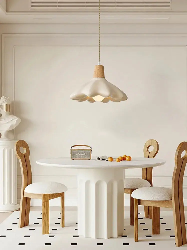 Wood Flower Chandelier Light