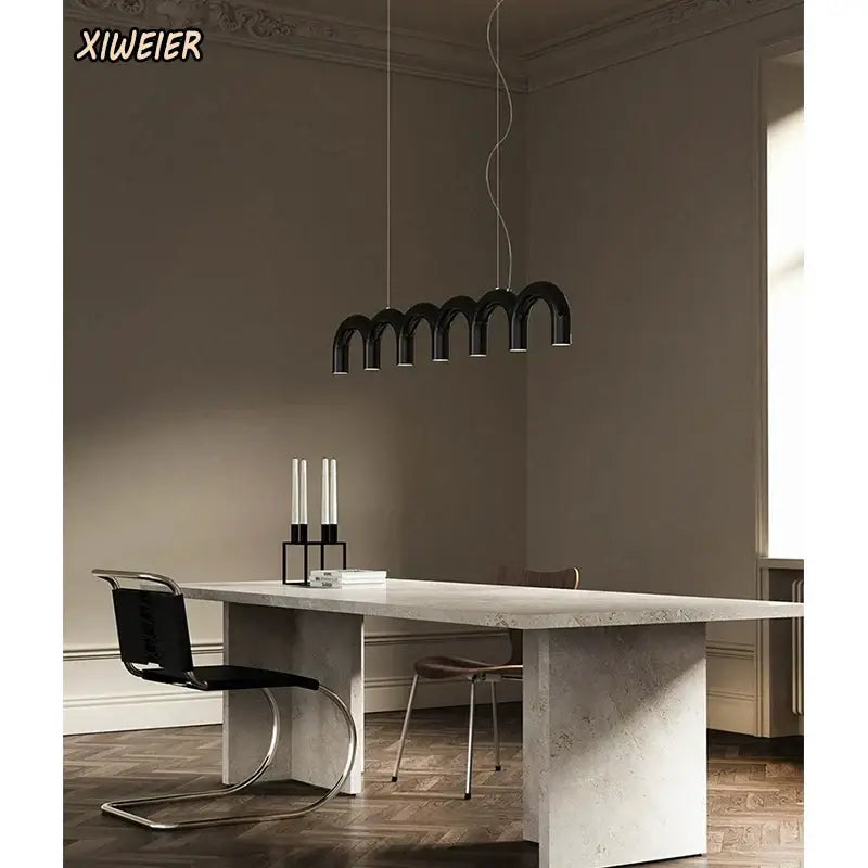 Black Arched Pendant Light