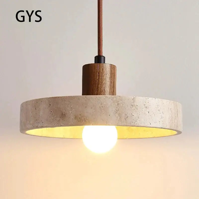 Walnut Concrete Pendant Light