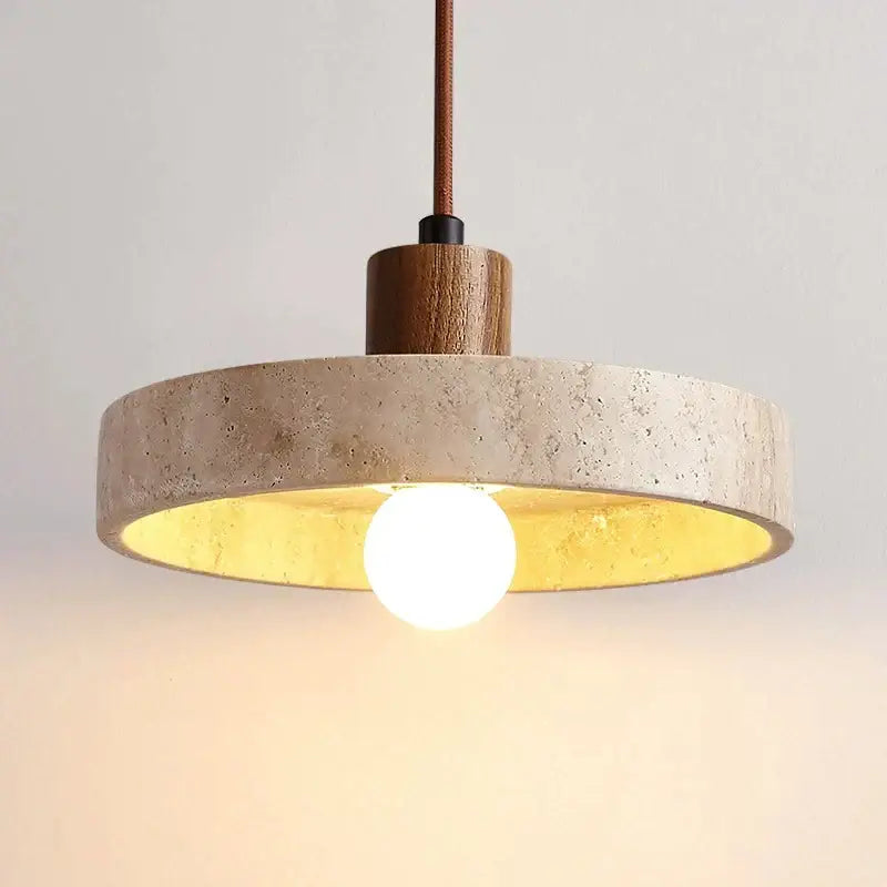 Walnut Concrete Pendant Light