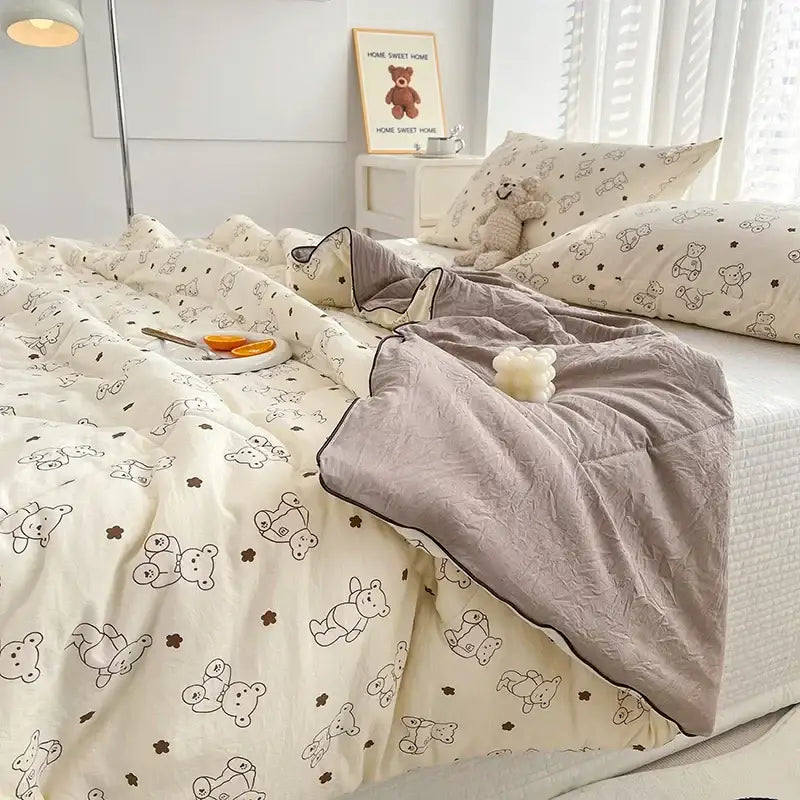 Cream Gauze Quilt Bedding
