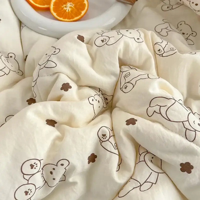 Cream Gauze Quilt Bedding