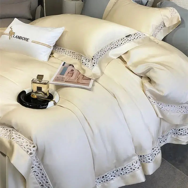 White Eucalyptus Fiber Bedding Set