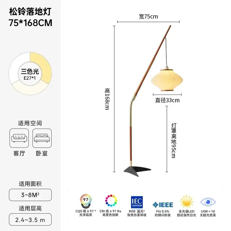 Acrylic Amber Floor Lamp
