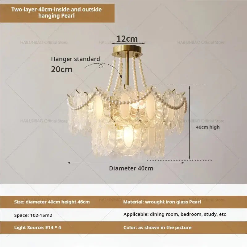 Crystal Gold Chandelier Light