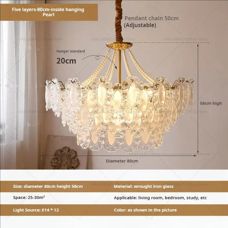 Crystal Gold Chandelier Light