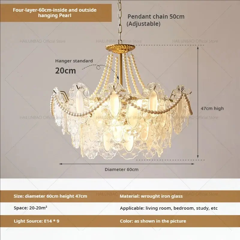 Crystal Gold Chandelier Light
