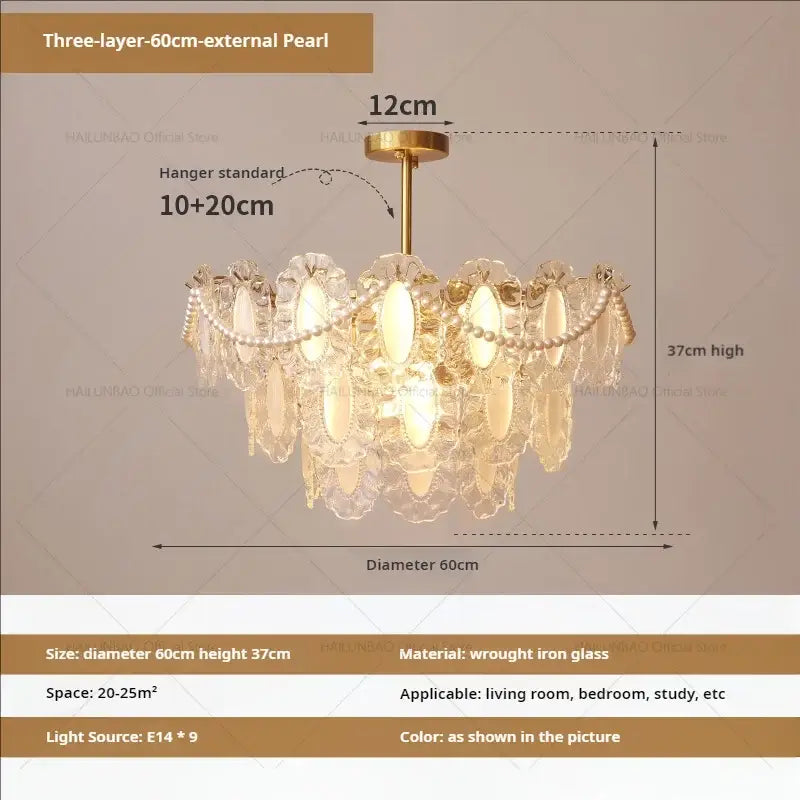 Crystal Gold Chandelier Light