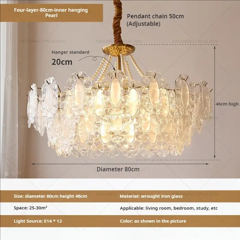 Crystal Gold Chandelier Light
