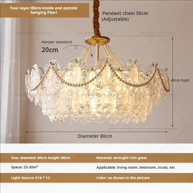 Crystal Gold Chandelier Light