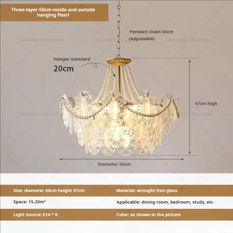 Crystal Gold Chandelier Light