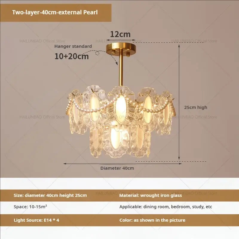 Crystal Gold Chandelier Light