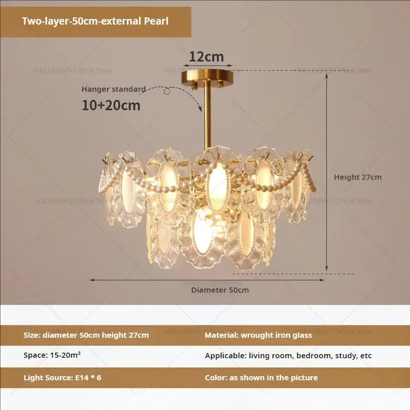 Crystal Gold Chandelier Light