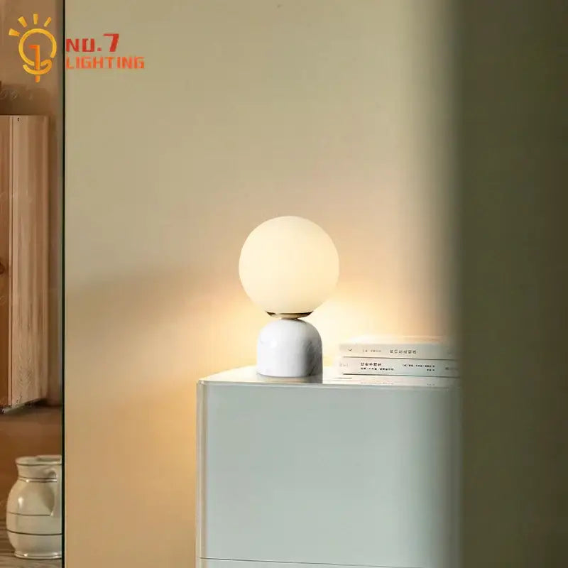 Marble Spherical Table Lamp