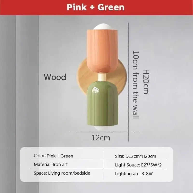 Nordic Wooden Wall Lamp