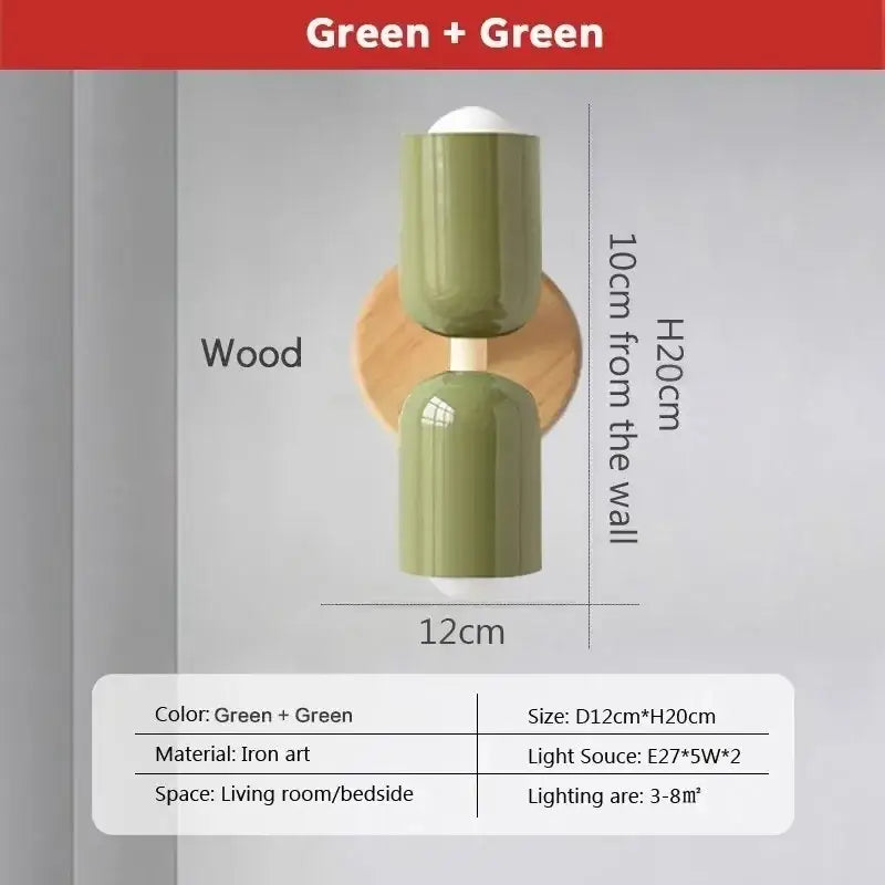 Nordic Wooden Wall Lamp