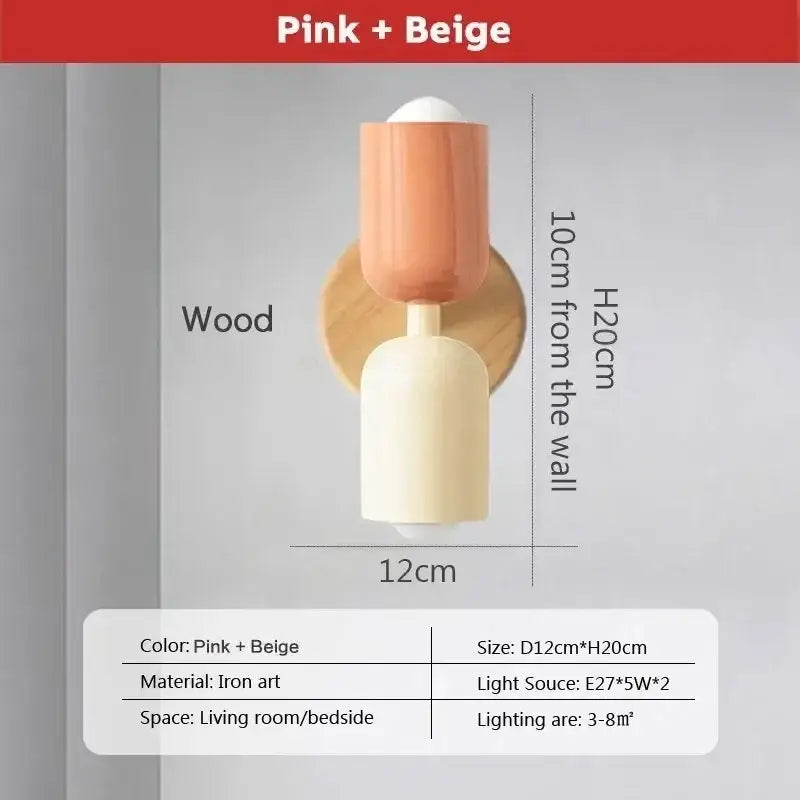 Nordic Wooden Wall Lamp