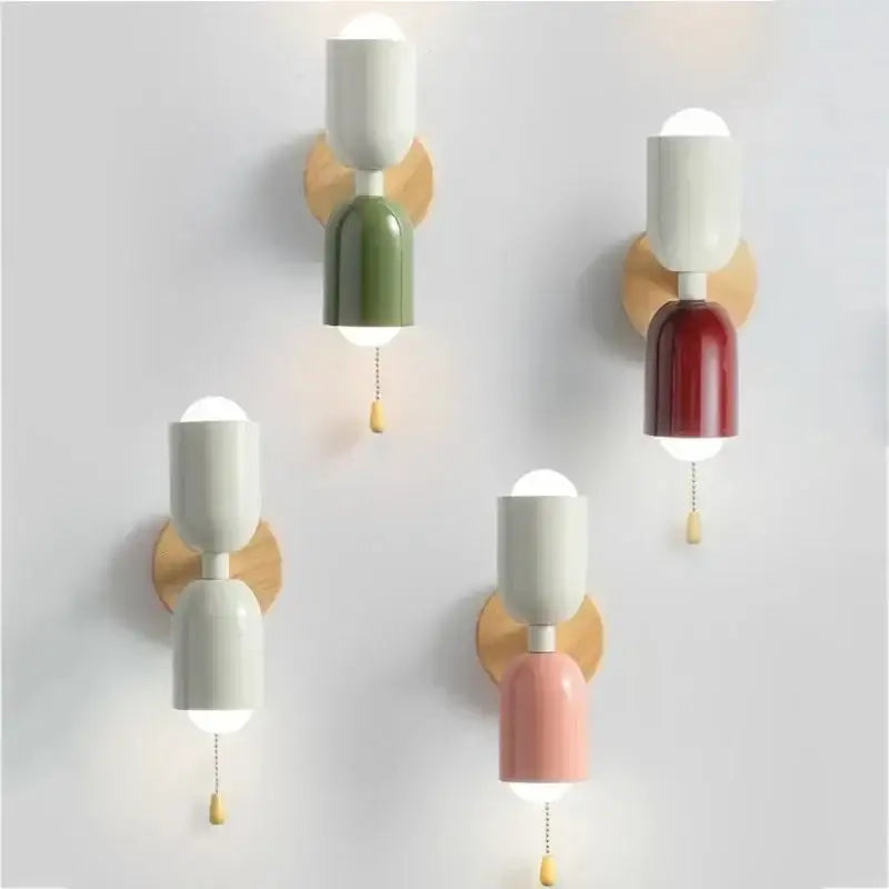 Nordic Wooden Wall Lamp