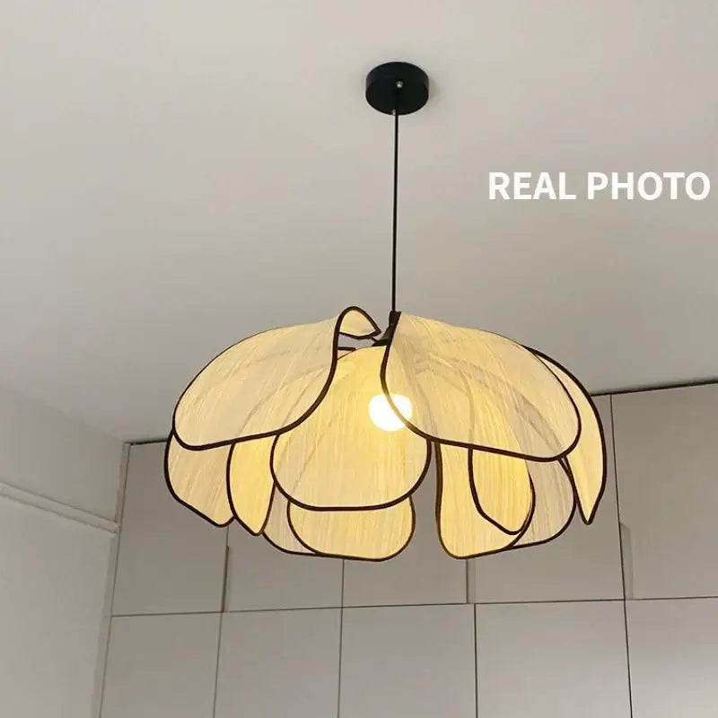 Abaca Fabric Petal Pendant