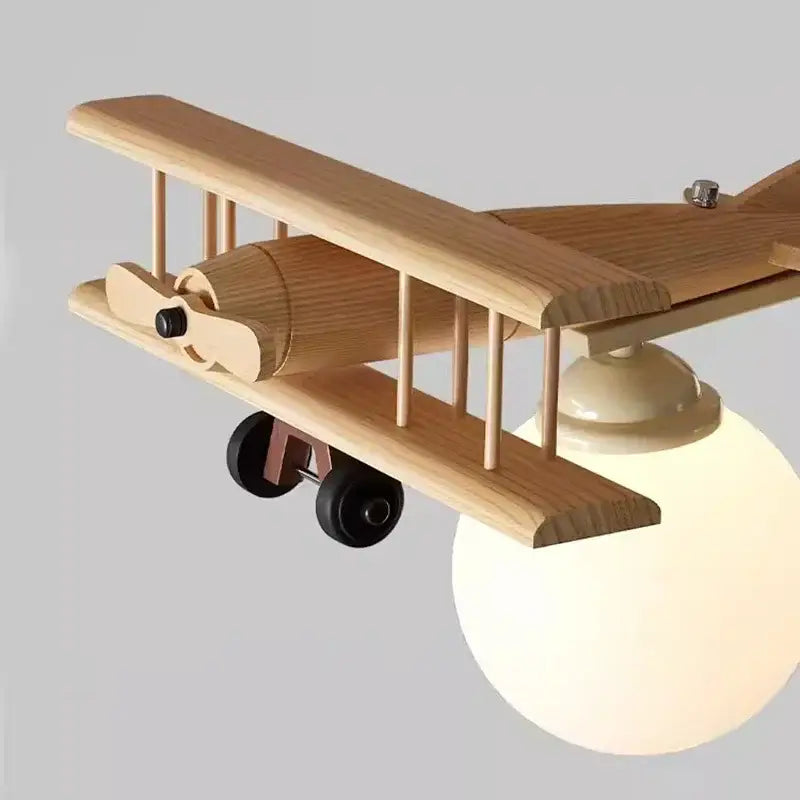 Wooden Airplane Chandelier