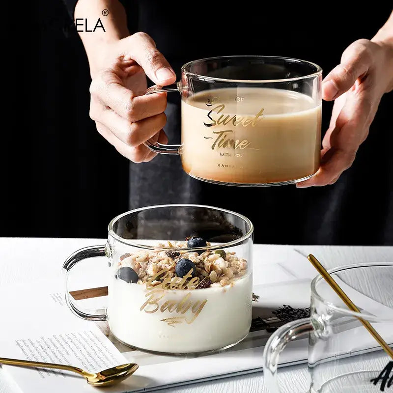 Glass Alphabet Juice Cup