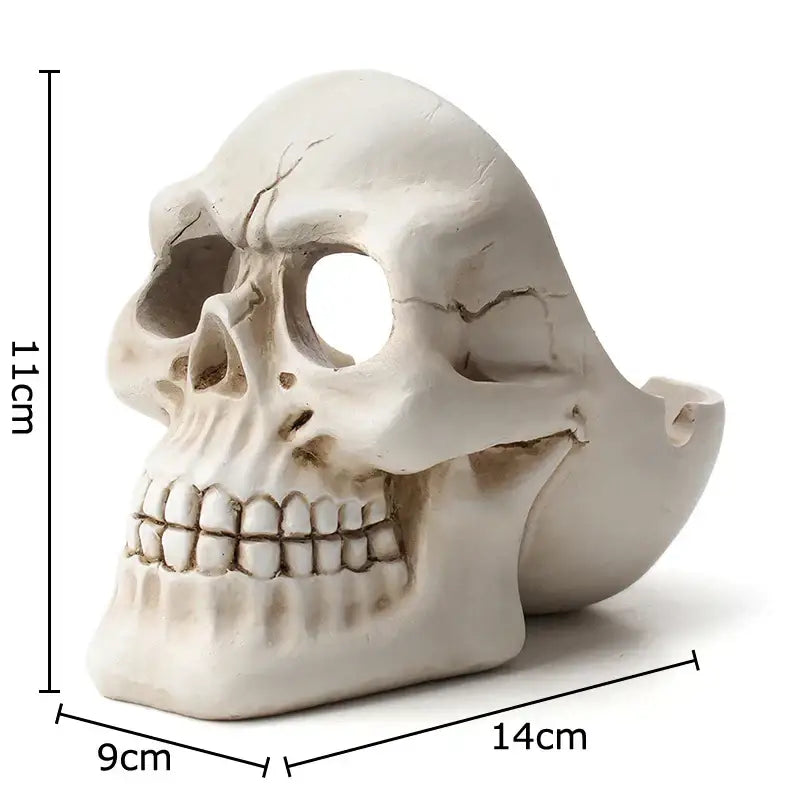 Resin Skull Ashtray Decor