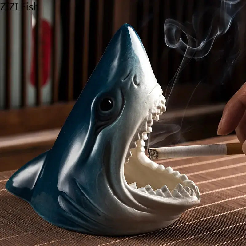 Ceramic Shark Storage Ashtray