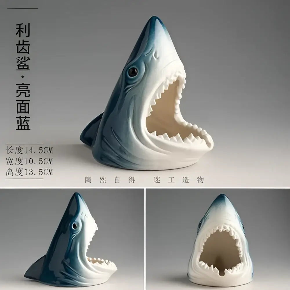 Ceramic Shark Storage Ashtray