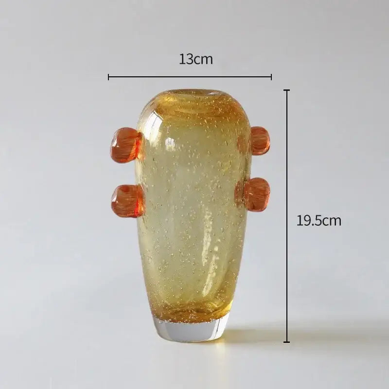 Blue Amber Glass Vases