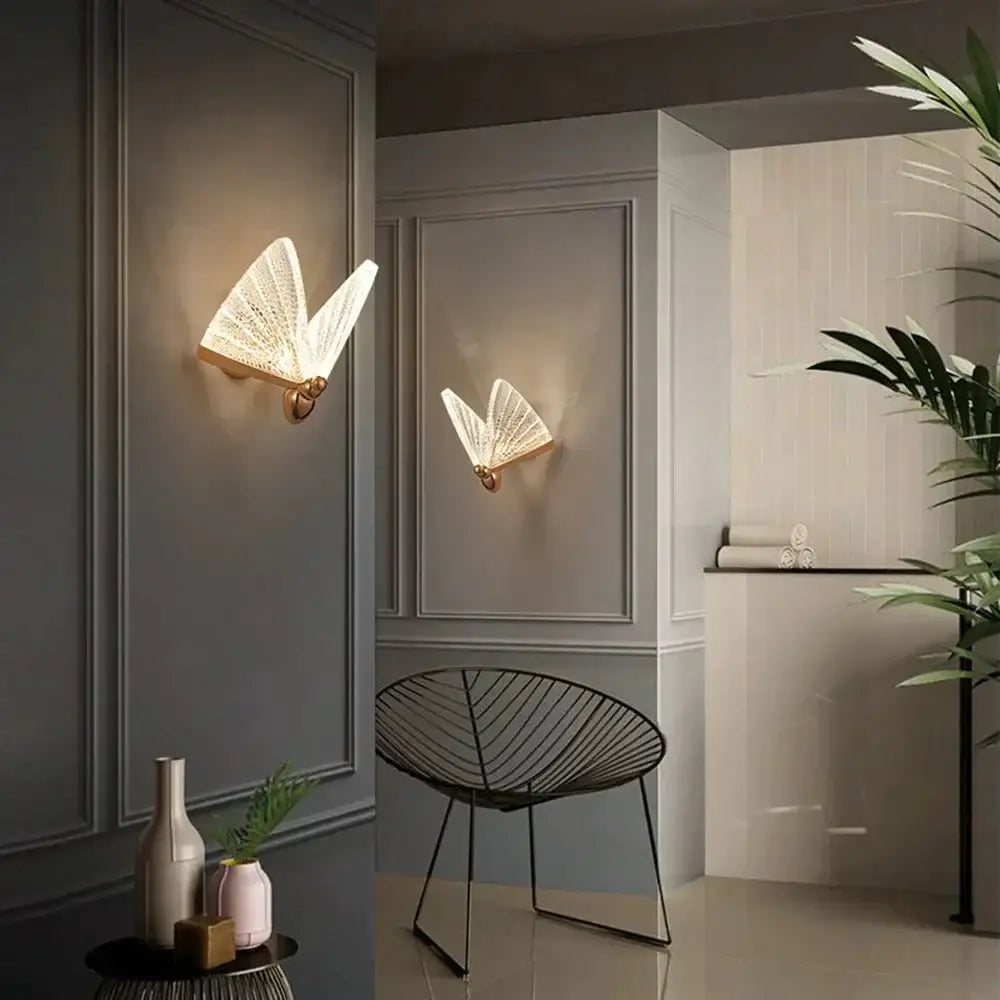 Butterfly Glass Wall Sconce