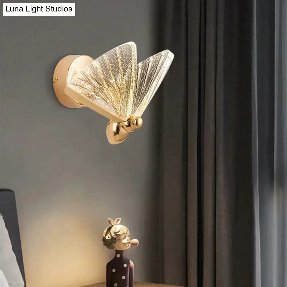 Butterfly Glass Wall Sconce